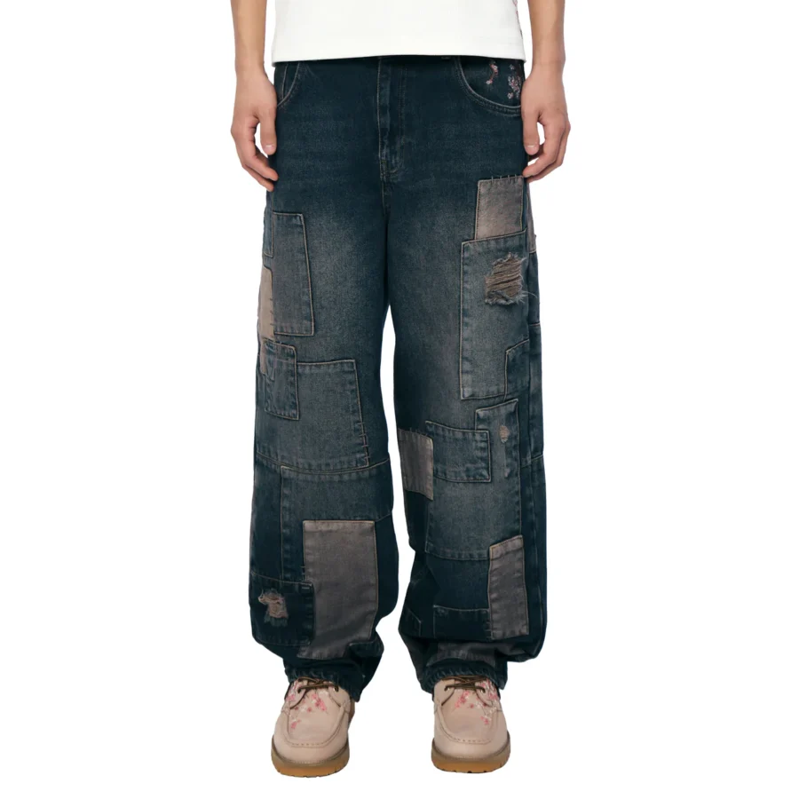 "blossom v2" patchwork Denim dark indigo - Image 9