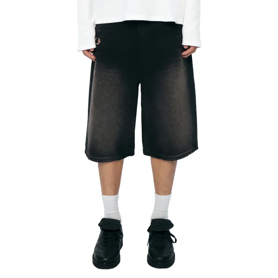 "koi fish v2" Jorts black - Image 10