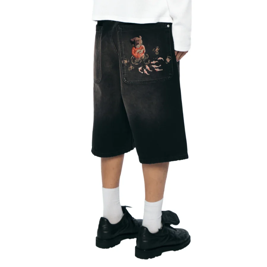"koi fish v2" Jorts black - Image 8