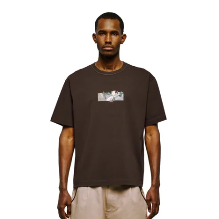 "on air" T Shirt Brown