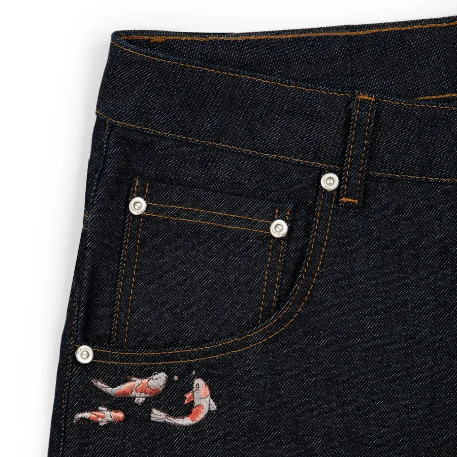 “koi fish” reverse denim - Image 2