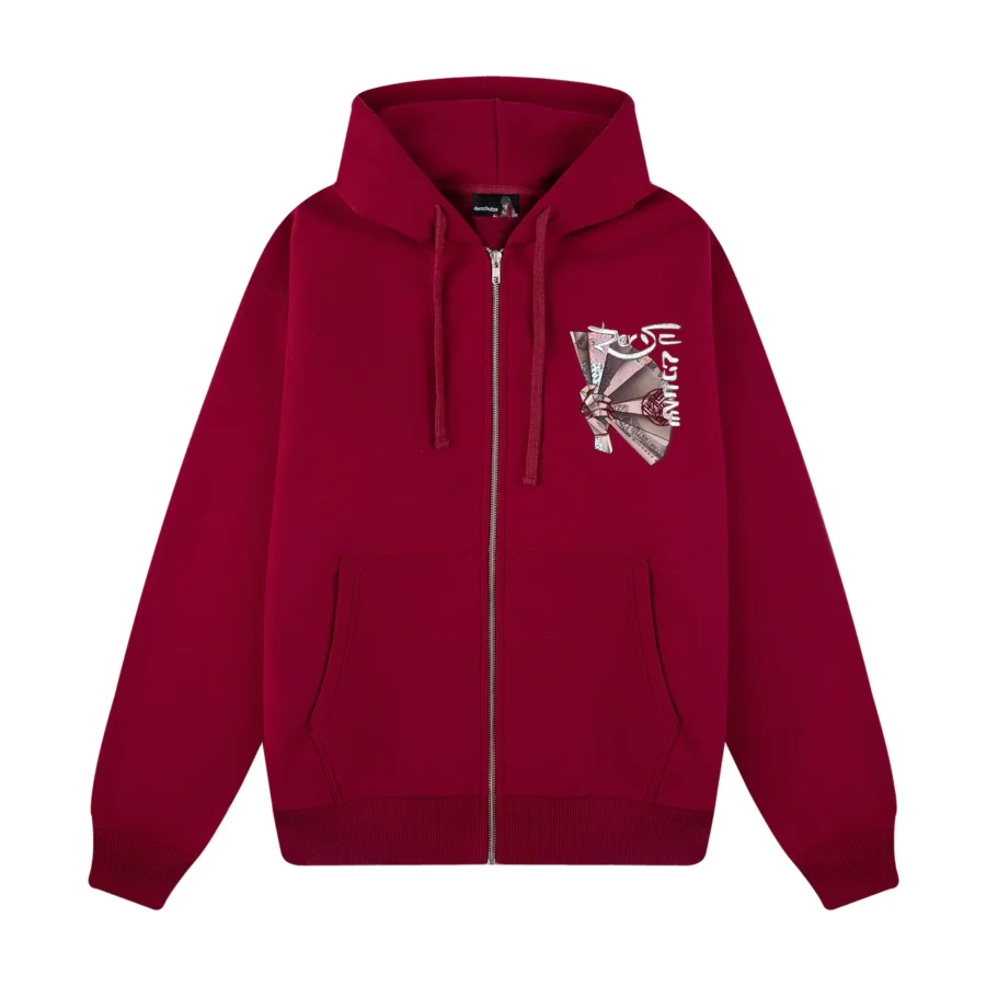 "yen" Zip Up burgundy