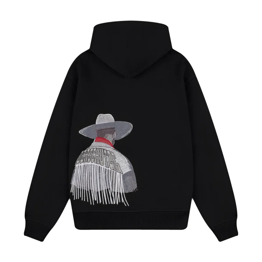 "western" Hoodie black - Image 2