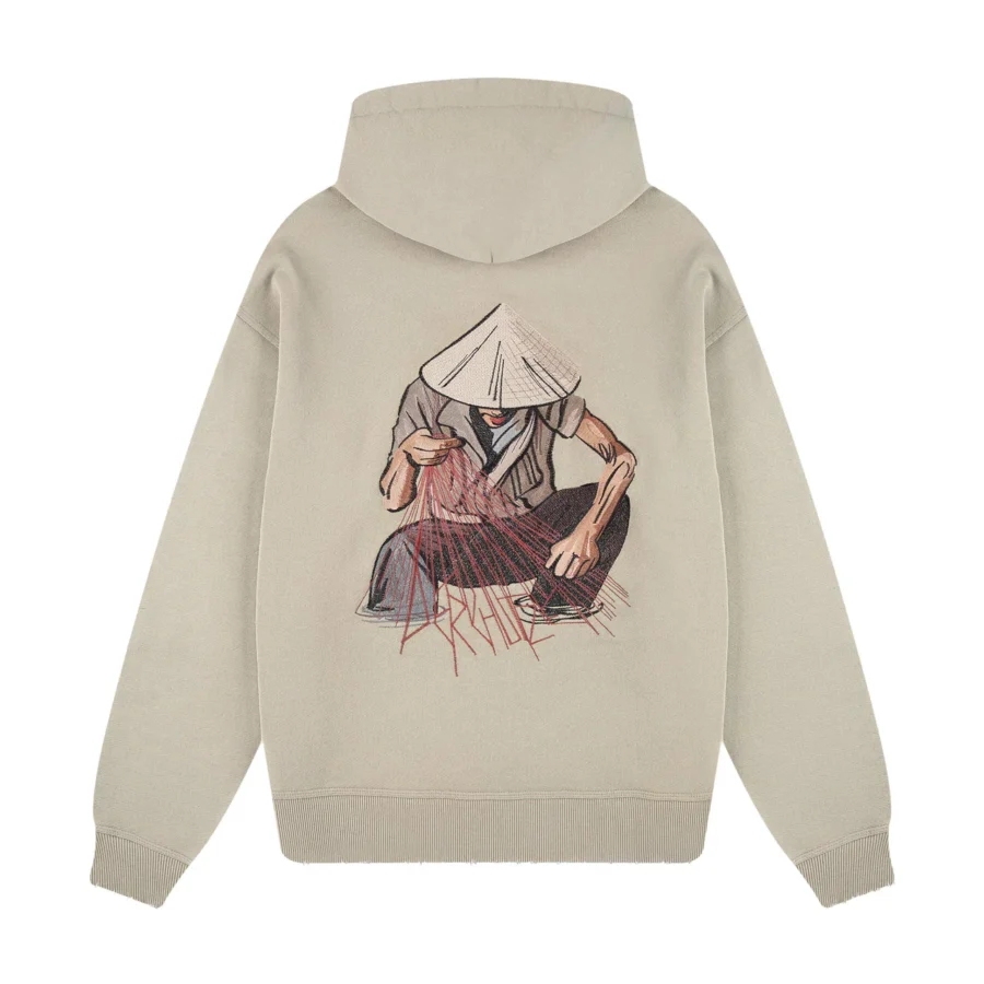 "lotus" Hoodie sage green - Image 2
