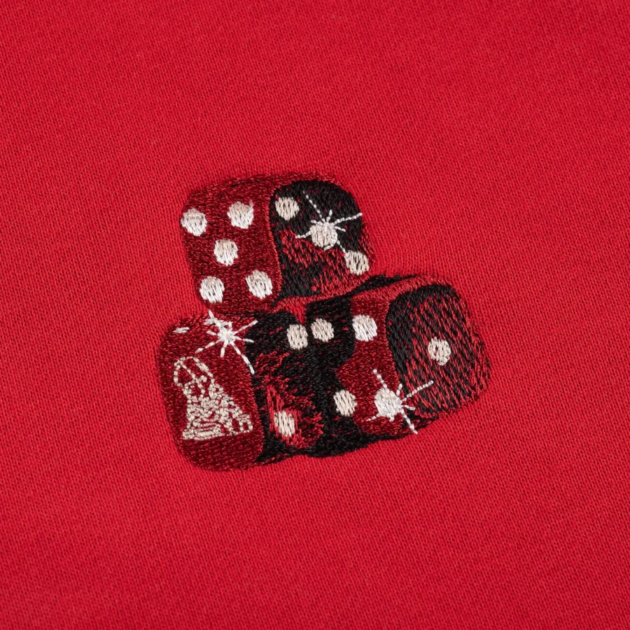 "dice" Hoodie red - Image 4